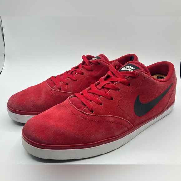 Nike Mens Red SB Check 705265-601 Cushioned Low Top Athletic Shoes Size 13 - Picture 3 of 15